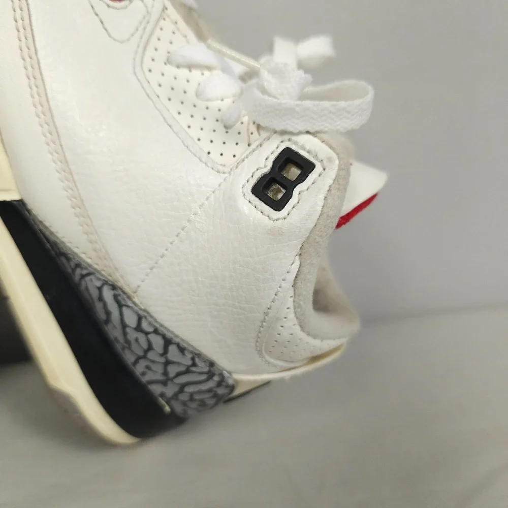 Nike Air Jordan 3 Retro Youth GS Size 1.5Y White Cement Reimagined